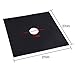 Blulu 8 Pack 0.2 mm Thickness Stovetop Protector Gas Range Protector Gas Liner Gas Stove Burner Covers, Black