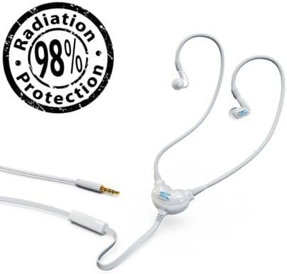 AIRobic Sports 3.5 mm Anti Slip Ear Hooks and Alligator Chips Acoustic Silicon Air Tube Earphones (White)