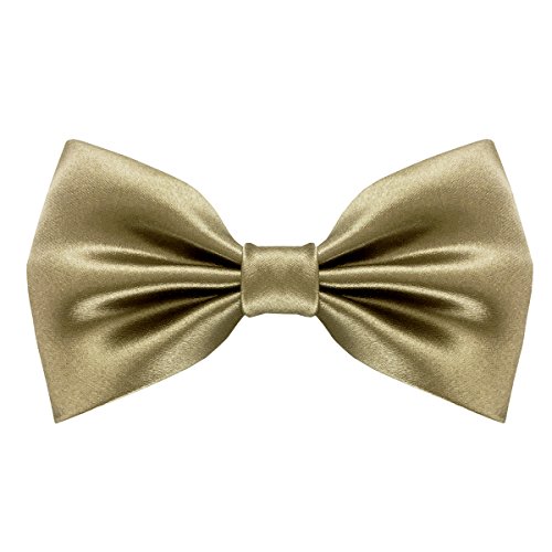 Mens Luxurious 100% Silk Pre-tied Bowtie Solid Bow Ties Various Colors