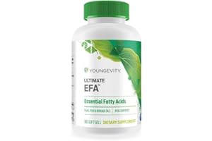 Youngevity Ultimate EFA - Organic Source of Essential Fatty Acids | Omega 3, 6, & 9 | Made from Borage, Flax & Fish Oil | 180 Count (180 Count (Pack of 1))