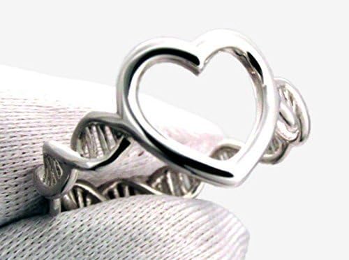 Ring Of Life DNA Heart Ring