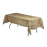 LinenTablecloth Rectangular Jute Tablecloth with