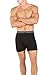 Men's Athletic Boxer Briefs in Bamboo Viscose - 2 Pack Underwear by Texere (Black, Large) Holiday Gift for Guys MB6303-BLK-L