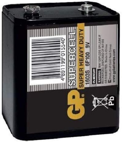 GPÂ Powercell Battery, GP1603S (PP9), 9V, 63.0x52.0x81.0mm, 1pc/pack