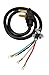 Southwire 9154SW8808 Dryer Power Cord; 4-Foot; 1/4-Inch Flanged Terminals; Flat Plug; Compatible With Most Standard Dryers With A 3 Conductor Wall Outlet; 125/250-Volt; 30-Amp