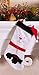 Clever Creations Cute White Cat Hanging Christmas Stocking, Perfect for Small Gifts, Stocking Stuffers and Candy
