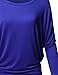 Women's Casual Solid Boat Neck Long Dolman Sleeve Top - Made in USA
