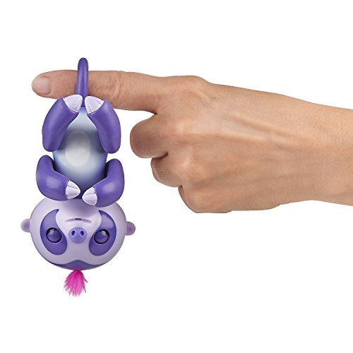 Fingerlings Baby Sloth - Marge (Purple) - Interactive Baby Pet - by WowWee