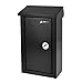 AdirOffice Outdoor Large Key Drop Box - Commercial Grade Heavy-Duty Storage Box - Safe & Secure Parcel & Packages - for Home & Business Use (Black)