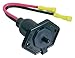 Attwood 14350-3 Medium-Duty Trolling Motor Connector, Female Receptacle, Boat Side, Weather Cover, Face Plate, 12-Volt DC