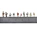 24pcs Train Seated People Model Painted Passangers Figures Scale 1:87