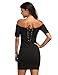 MakeMeChic Women's Off Shoulder Lace Up Back Mini Bodycon Dress