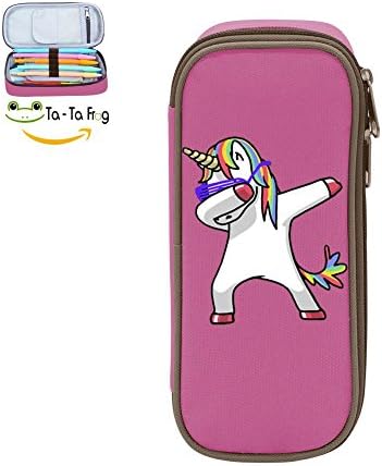 Fymanlu Dabbing Unicorn Big Capacity Pencil Case Bag Portable Stylish Nylon Pen Cases