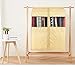 Tsing Garment Covers Fabric Hanging Clothes Storage Bag Large Organizer Garment Bags -Beige -M- 32''W 23''D 35''H