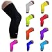 COOLOMG 2 Packs (1 Pair) Kids Adult EVA Pads Crashproof Basketball Leg Knee Long Sleeve Protector Gear XS-XL