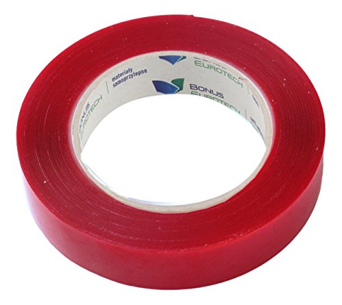 BONUS Eurotech 2BS40.00.0025/010A# 0 Double Sided Self Adhesive Foamed Acrylic Tape, Acrylic Based Adhesion On Both Sides, Width 25 mm, Length 10 m, Total Thickness 0.5 mm, Transparent