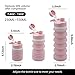 YEEONE Collapsible Water Bottle Food-Grade Silicone, Leak Proof Portable Travel &Sports Water Bottle (Pink)