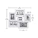 Malden International Designs Berkshire Beveled Wall Collage Picture Frame, 6 Option, 3-4x6 & 2-3x5 & 1-3x3, White