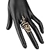 Beauty7 Adjustable Gothic Punk Rock Mystic Flying Chinese Dragon Shenlong Claw Open Ring Men Bronze Tone