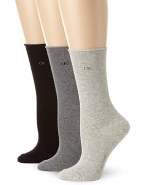 Calvin Klein Women's Roll-Top Socks (Pack of Three)