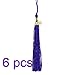 LUOEM Graduation Tassels with Gold 2019 Year Charm Academic Graduation Gown Tassels for Graduate Ceremony,Pack of 6 (Dark Blue)