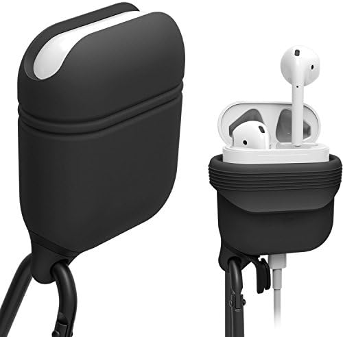 Premium Quality Waterproof Shock Resistant Case for Apple AirPods  (Black)
