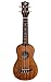 Luna Tattoo Mahogany Soprano Ukulele Bundle with Gig Bag, Tuner, Austin Bazaar Instructional DVD, and Polishing Cloth