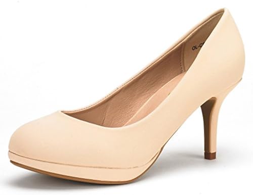 DREAM PAIRS Tiffany Women's Classic Elegant Versatile Low Stiletto Heel Dress Platform Pumps Shoes