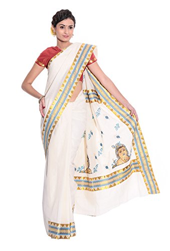 Kerala kasavu Cotton Saree with Blouse