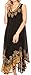 Sakkas 40SE Sundari Caftan Tank Dress/Cover Up - Black/Sand - One Size
