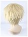 COSPLAZA Anime Cosplay Wigs Light Blonde Boy Short Halloween Hair