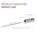 Digital Cooking Thermometers, Accevo Larger Screen Display Stainless Food Thermometer for Meat, Grill, Milk, Candy, with Long Probe, Auto Shutdown