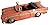 Chevy Bel Air Convertible Car model display vintage style - Orose color