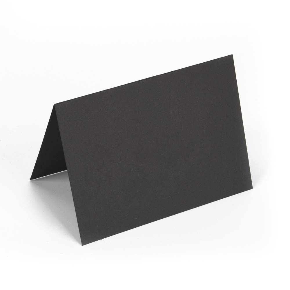 ewtshop® Pack of 50 blackboard film place cards, black, can be labelled