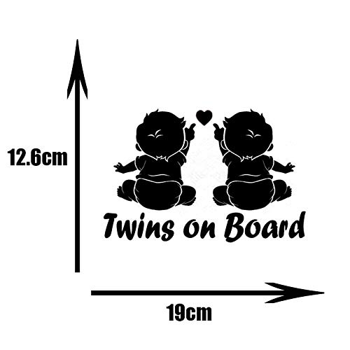 Car Vehicle Products Twins Baby On Board Car Sticker Decals for Automotive Vinyl Stickers for Cars Styling Auto Autocolantes - Thumbnail 6