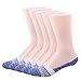 RioRiva Women No Show Non-Slip Liner Socks Blue vintage style Pack of 5