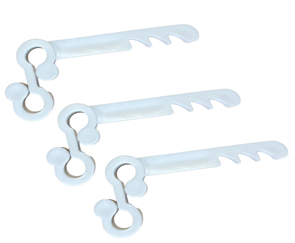Gutter Brush Clips White [30 Pack] Keeps Gutter Brush/Gutter Mesh Guards in Place
