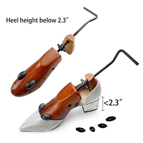 Agirlvct 2Pcs Cedar Wood Shoe Stretcher with Carrying Bag,Premium Professional 2-Way Wooden Shoe Tree Shaper for Length & Width Women Men Tight Shoes Wide Feet,Great Gift for Family(Small)