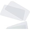 CraftyCrocodile Clear Plastic Placemats Set of 2 - Vinyl Table Protector for Dining, Kitchen, Office, Painting Table, Shelves - Heat Resistant, Crystal Clear, Wipeable Place Mats - 18x12