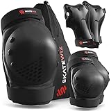 SKATEWIZ Knee Pads Skating - Adult Knee and Elbow