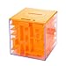 Lumiparty Money Maze Puzzle Bank, 3D Intellectual Magic Cube Maze Coin Cash Bills Storage Boxes, Challenging Toy Game Gag Birthday Christmas Gifts for Kids Teenagers and Adults (Orange)