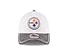 New Era NFL Pittsburgh Steelers 2016 Training Camp Team Color 39THIRTY Stretch Fit Cap, Large/X-Large, White/Gray Heather