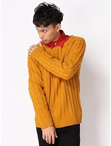 Amazon ウィゴー メンズ Wego ウィゴー Wego ケーブルニット マスタード Xl Tシャツ カットソー 通販