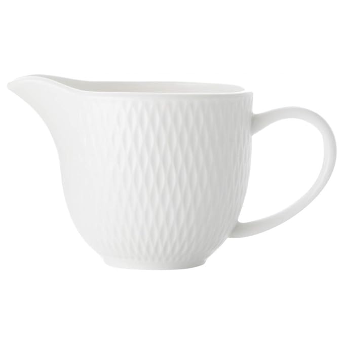 Maxwell Williams DV0065 White Basics Diamonds Coffee Cream Milchkännchen, Porzellan