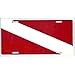 Diving Flag Novelty Metal License Plate Tag LP-082