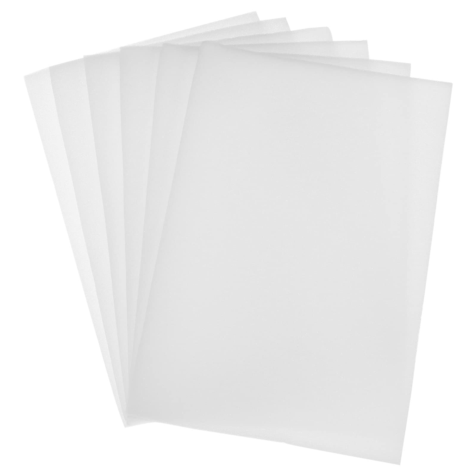 PATIKIL 12"x6"x0.2" Foam Handicraft Sheets, 1 Set/6 Sheet Soft Crafting Sponge Foam Paper Set for DIY Flower Press Art Handicraft, White