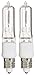 JDE11 120v100w Halogen JDE11 100w Bulb 3000k Warm White 100 Watt (2 Pack)