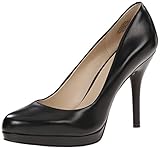 Nine West Women's Kristal Leather Dress Pump, Black Leather, 7 M US