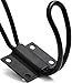 Heavy Duty Black Entryway Hooks - 10 Pack of Wall Mounted Vintage Double Coat Hangers with Four Extra Long Metal Screws Included