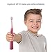 Aiyabrush Kids Electric Toothbrush Sonic Rechargeable Toothbrush for Sensitive Teeth with Two Brush Heads,100 Days Use On One Charge(Pink)